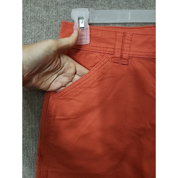 Lee Legendary Carpenter Shorts Womens 6 Coral Hammer Loop Cotton Stretch NEW - Picture 5 of 11